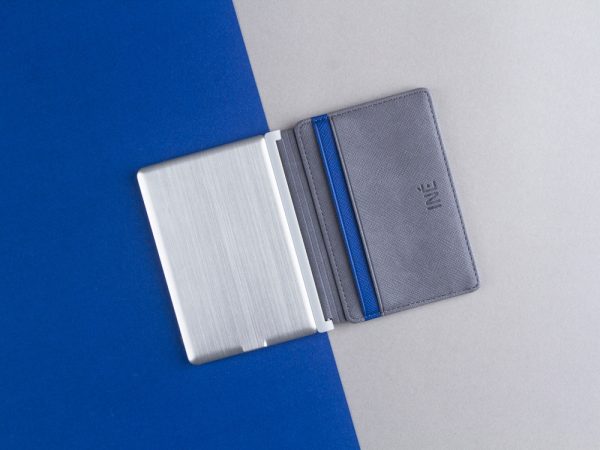 Портмоне с зарядным устройством INE, 3000 mAh, серый — изображение 2